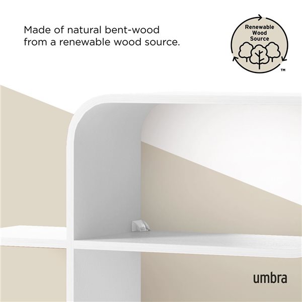 Umbra Montage 25 L x 6 D x 18-in H White Wood Wall Shelf