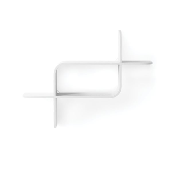 Umbra Montage 25 L x 6 D x 18-in H White Wood Wall Shelf