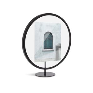 Cadre rond à déposer ou accrocher Infinity Umbra 5 x 7 po en noir