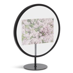 Cadre rond à déposer ou accrocher Infinity Umbra 4 x 6 po en noir
