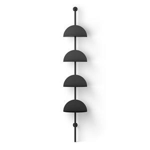 Umbra Solis 80 H x 2.5-in D 4-Shelf Black Metal Wall Shelf