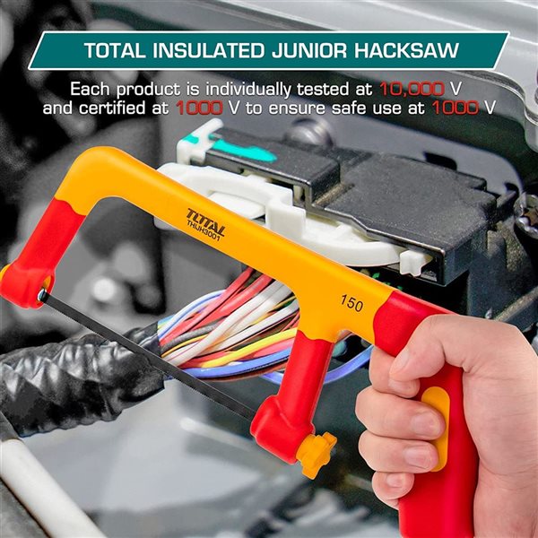 Total Tools 12-in Fine Finish Electric Insulated Mini Hacksaw w/ 6-in Blade