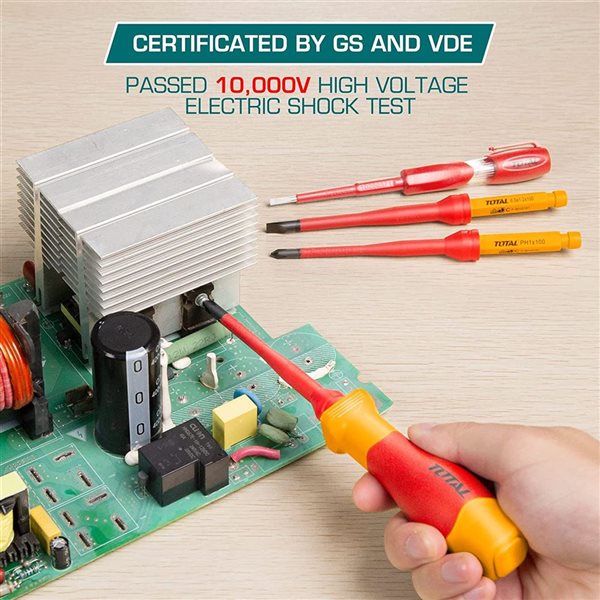 Total Tools 12-Pcs Insulated T10 Phillips Multi-Bit Interchangeable Screwdriver Set