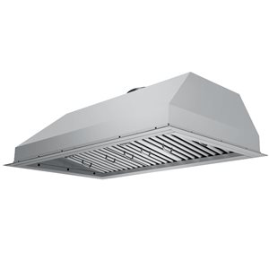VICTORY Star 42-in 900 CFM 4-Speed Ducted Insert Range Hood w/ Stainless Steel Baffle Filter- Silver