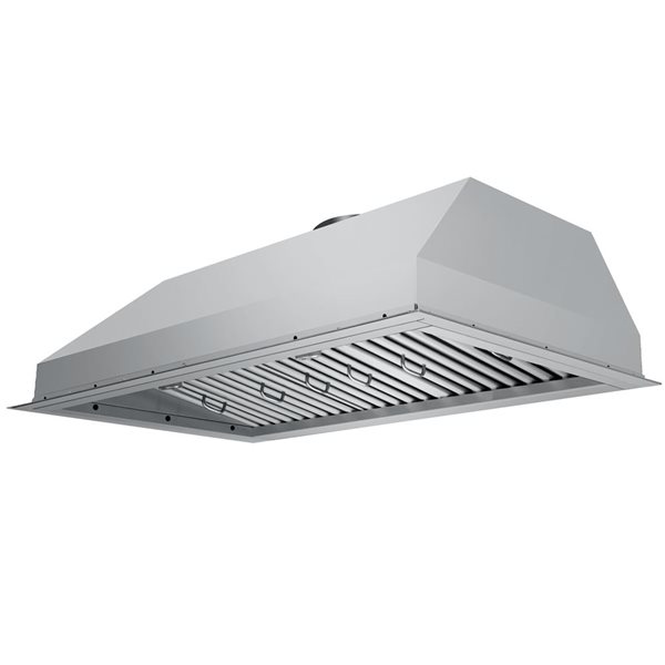 VICTORY Star 48-in 900 CFM 4-Speed Ducted Insert Range Hood w/ Stainless Steel Baffle Filter- Silver