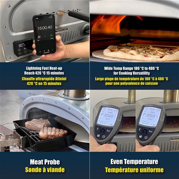 Prokan Kano 16-in W Stainless Steel 4-in-1 Table Top Outdoor Oven