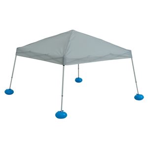 Auvent de piscine flottant Sunjoy 10 x 10 pi avec sac de transport, gris