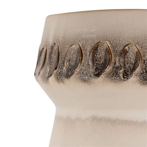 Gild Design House Vera 6 dia x 9-in H Beige Ceramic Table Vase