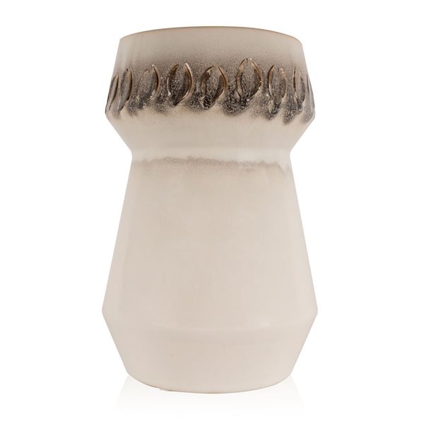 Gild Design House Vera 6 dia x 9-in H Beige Ceramic Table Vase