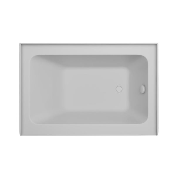 Vanity Art 48 x 32-in Acrylic Alcove Skirt Bath w/ Right Overflow and Drain - Pure White
