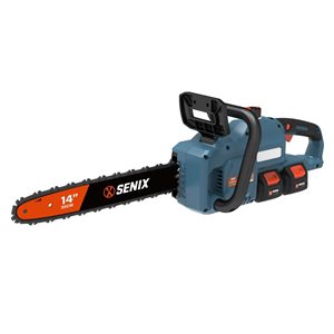 SENIX 2 x 20 V Lithium Ion 14-in Bar Cordless Electric Chainsaw w/ Dual Port Charger and Battery