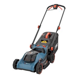 SENIX 40 V Brushless Lithium Ion Battery 15-in W Cordless Electric Push Lawn Mower w/ 6-Position Height Adjustment