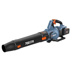 SENIX 145 mph 40 V 700 CFM Brushless Cordless Electric Leaf Blower w/ Dual Port Charger
