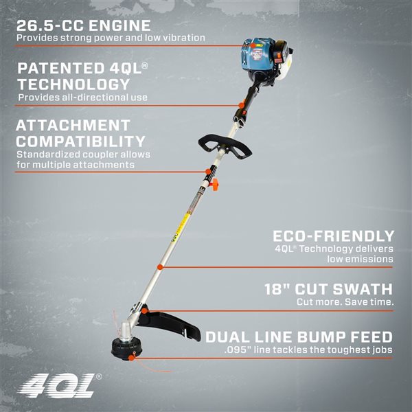 SENIX 4QL 26.5 cc 4-Cycle 17.7-in Gas Powered String Trimmer
