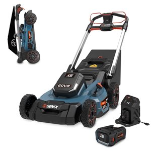 SENIX X6 60 V Brushless Lithium Ion Battery 21-in W Cordless Electric Push Lawn Mower