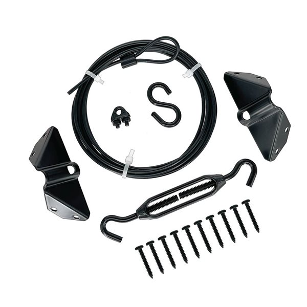 Nuvo Iron 5.5-in L Black Anti Sag Gate Hardware Stabilization Kit