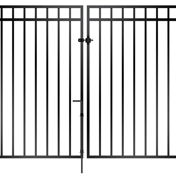 Nuvo Iron 23.6-in L Black Double Iron Upgrade Conversion Hardware Gate Kit