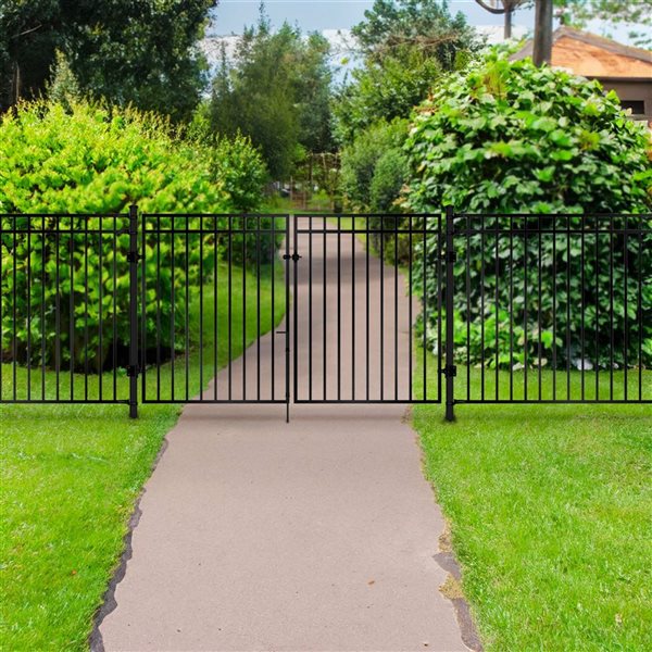 Nuvo Iron 23.6-in L Black Double Iron Upgrade Conversion Hardware Gate Kit