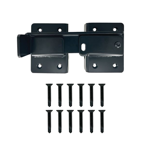 Nuvo Iron 9-in L Black Ultra Strength Gate Flip Latch
