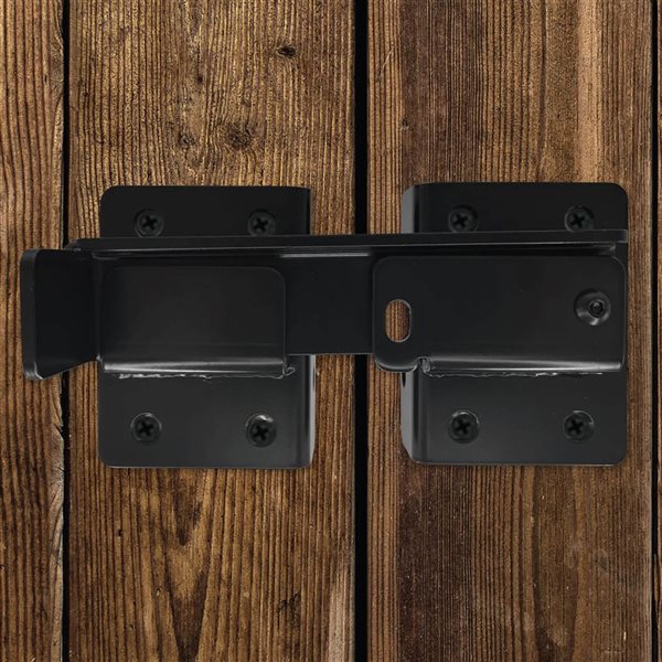 Nuvo Iron 9-in L Black Ultra Strength Gate Flip Latch