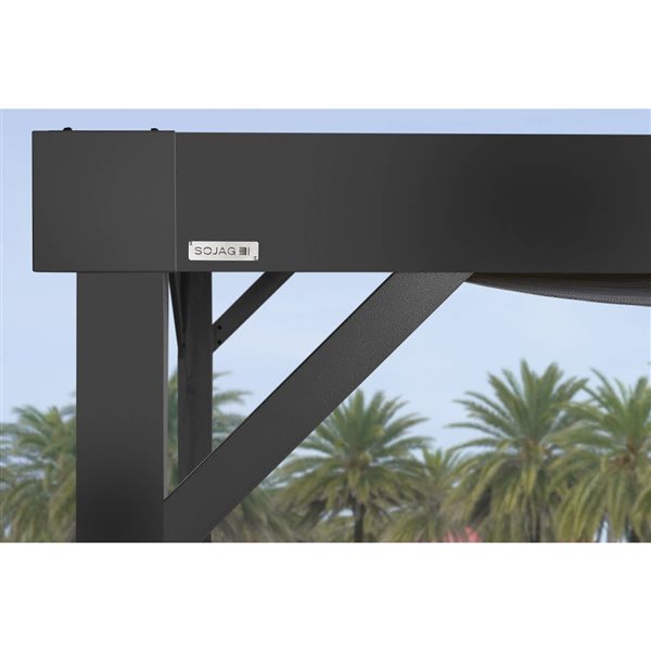 Sojag Fontana Rustproof Aluminum Frame 10 x 12-ft Pergola - Black