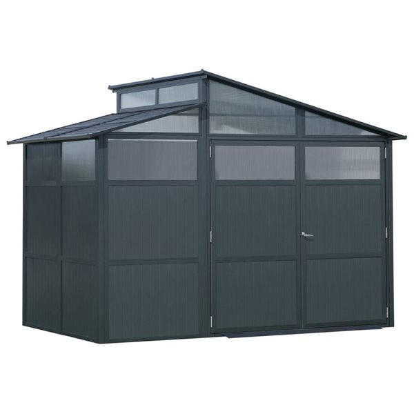 Sojag Rainier 8 x 11-ft Aluminum Frame Storage Shed 500-9168747 | RONA