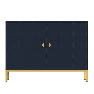 Armoire bahut à 2 portes Clihome 16 p. x 26 h. x 40 po l. cadre en composite en  bleu