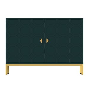 Armoire bahut à 2 portes Clihome 16 p. x 26 h. x 40 po l. cadre en composite en vert