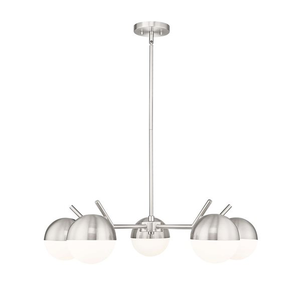 Z-Lite Realm Sphere 5-Light Steel Chandelier - Brushed Nickel
