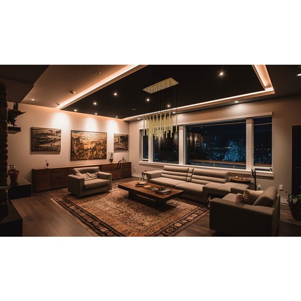 Z-Lite Forest 23-Light Linear Steel Chandelier - Modern Gold