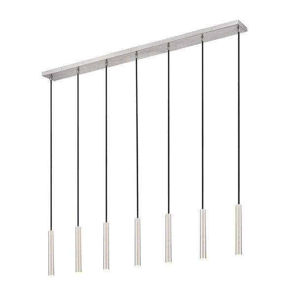 Z-Lite Forest 7-Light Linear Steel Chandelier - Brushed Nickel