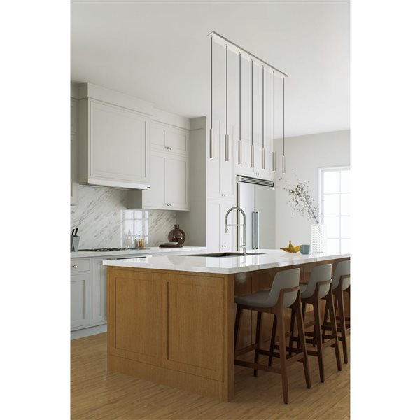 Z-Lite Forest 7-Light Linear Steel Chandelier - Brushed Nickel