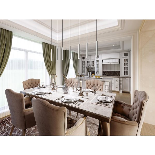 Z-Lite Forest 7-Light Linear Steel Chandelier - Brushed Nickel