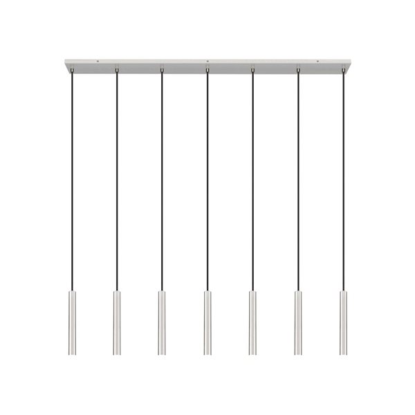 Z-Lite Forest 7-Light Linear Steel Chandelier - Brushed Nickel