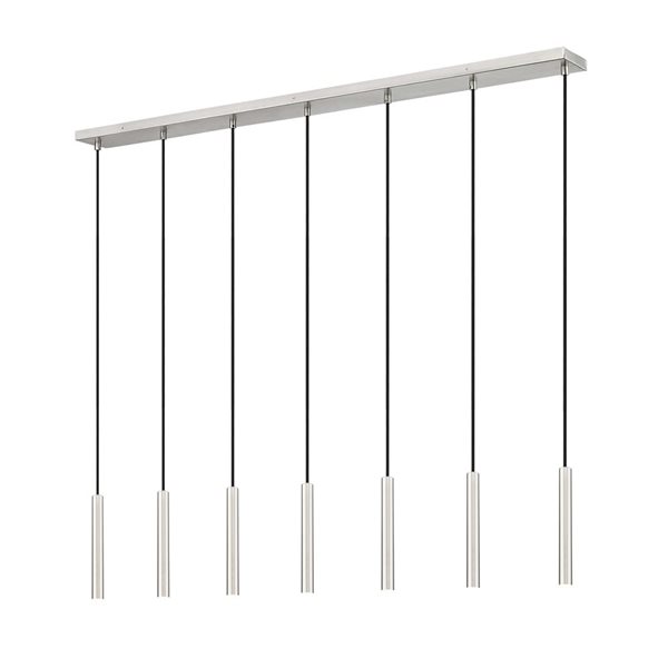Z-Lite Forest 7-Light Linear Steel Chandelier - Brushed Nickel