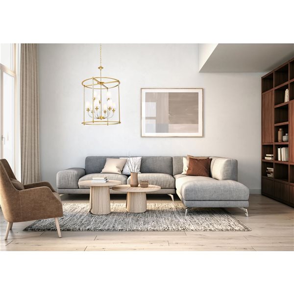 Z-Lite Katerina 9-Light Mixed Material Chandelier - Rubbed Brass