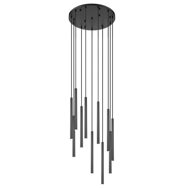 Z-Lite Forest 11-Light Steel Chandelier - Matte Black
