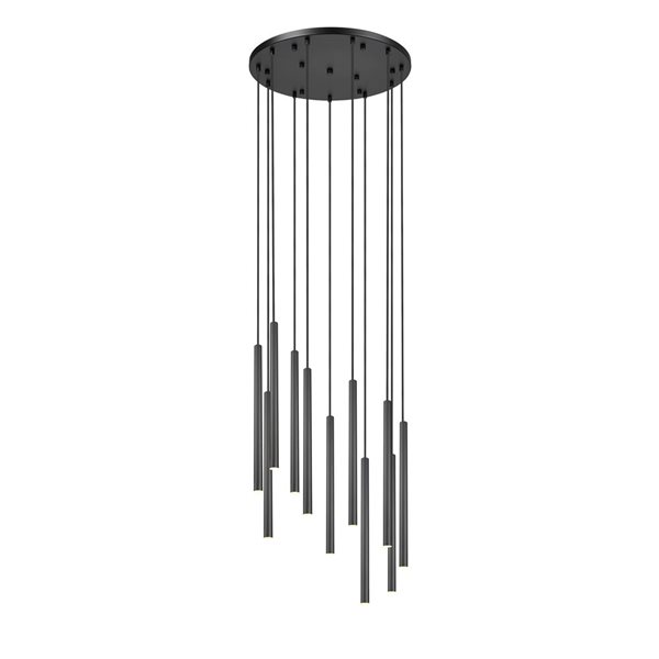 Z-Lite Forest 11-Light Steel Chandelier - Matte Black