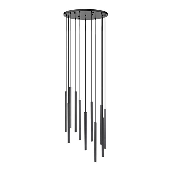 Z-Lite Forest 11-Light Steel Chandelier - Matte Black