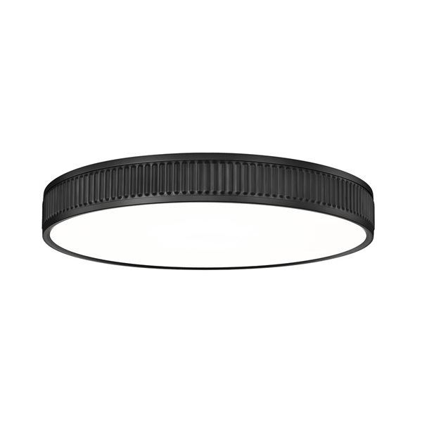 Z-Lite Stari 1-Light Flush Mount Ceiling Light - Matte Black
