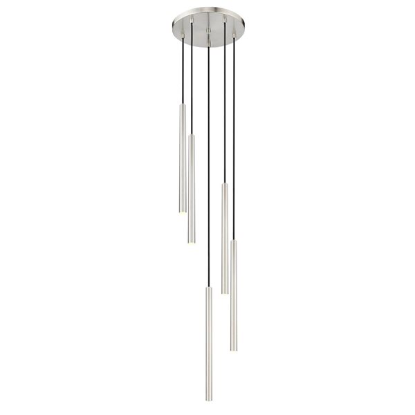 Z-Lite Forest 5-Light Steel Chandelier - Brushed Nickel