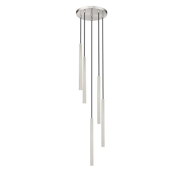 Z-Lite Forest 5-Light Steel Chandelier - Brushed Nickel