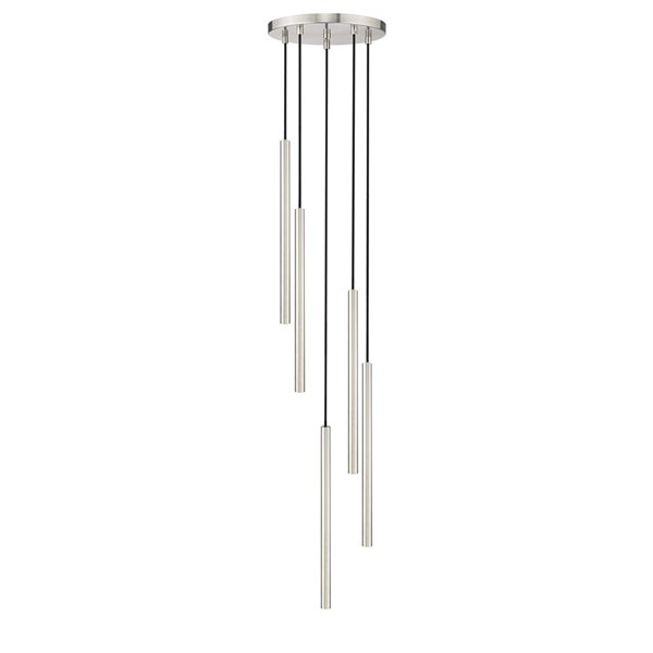 Z-Lite Forest 5-Light Steel Chandelier - Brushed Nickel