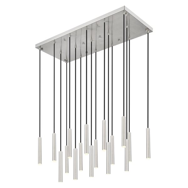 Z-Lite Forest 17-Light Linear Steel Chandelier - Brushed Nickel