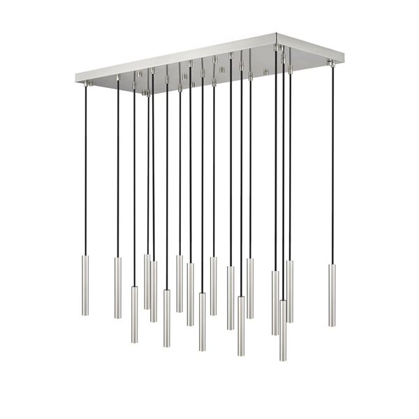 Z-Lite Forest 17-Light Linear Steel Chandelier - Brushed Nickel