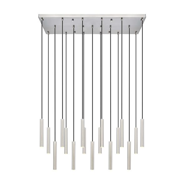 Z-Lite Forest 17-Light Linear Steel Chandelier - Brushed Nickel