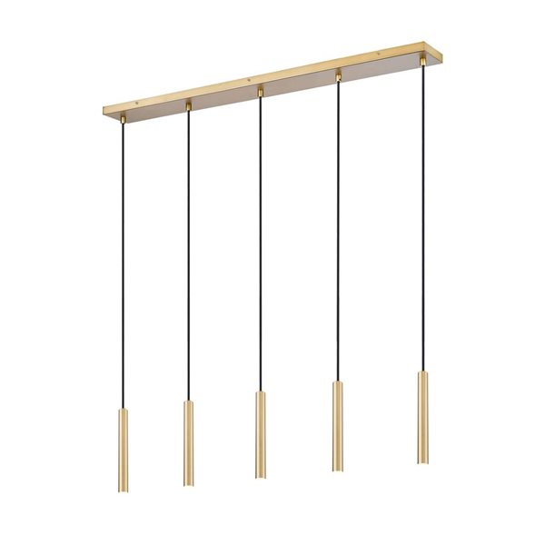 Z-Lite Forest 5-Light Linear Steel Chandelier - Modern Gold | RONA
