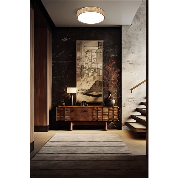 Z-Lite Stari 1-Light Flush Mount Ceiling Light - Modern Gold