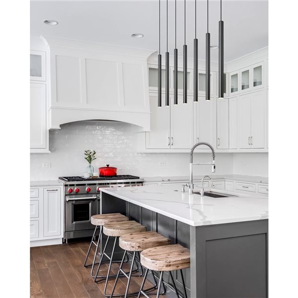 Z-Lite Forest 7-Light Linear Steel Chandelier - Matte Black