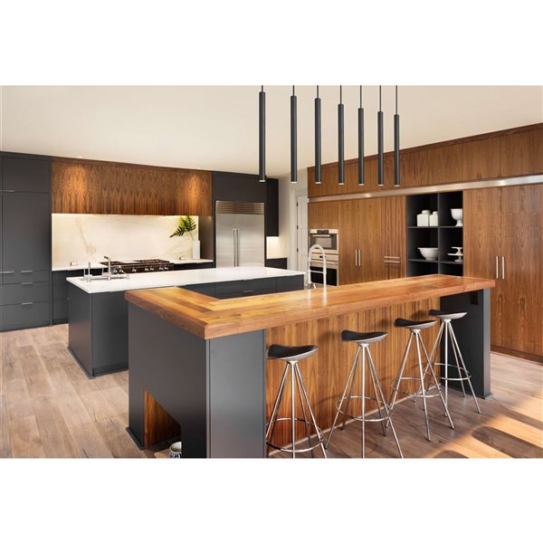 Z-Lite Forest 7-Light Linear Steel Chandelier - Matte Black